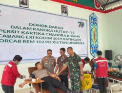 Sambut HUT Persit, Kodim 1019/Katingan Gelar Donor Darah