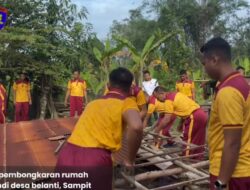 Ditpolairud polda kalteng Bedah Rumah warga di Desa Belanti Jl.HM. Arsyad Km.15 Sampit Kalimantan tengah