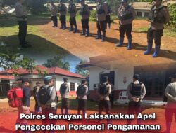Polres Seruyan Laksanakan Apel Pengecekan Personel Pengamanan di PT. MKA dan PT. ATM