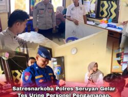 Satresnarkoba Polres Seruyan Gelar Tes Urine Personel Pengamanan, Seluruh Hasil Negatif