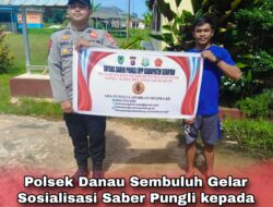 Polsek Danau Sembuluh Gelar Sosialisasi Saber Pungli kepada Masyarakat