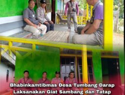 Bhabinkamtibmas Desa Tumbang Darap Laksanakan Giat Sambang dan Tatap Muka dengan Warga
