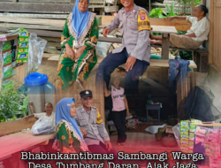 Bhabinkamtibmas Sambangi Warga Desa Tumbang Darap, Ajak Jaga Kamtibmas Bersama
