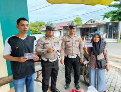 Satlantas Polres Seruyan Sosialisasikan Kamseltibcarlantas di Jalan MT. Haryono Kuala Pembuang
