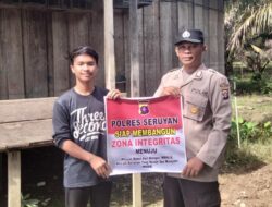 Anggota Polsek Seruyan Tengah Laksanakan Sosialisati Zona Integritas
