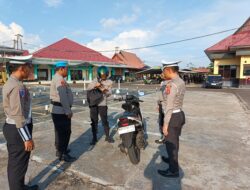 Satlantas dan Sipropam Polres Seruyan Gelar Pemeriksaan Kelengkapan Kendaraan Anggota