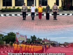 Sipropam Polres Seruyan Laksanakan Pengawasan dan Pengamanan Apel Pagi