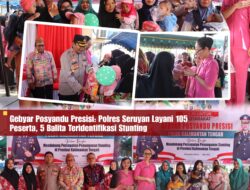 Gebyar Posyandu Presisi: Polres Seruyan Layani 105 peserta, 5 Balita Teridentifikasi Stunting