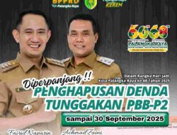 Pemkot Palangka Raya Perpanjang Penghapusan Denda PBB-P2 hingga 30 September 2025