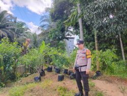 Dukung Ketahanan Pangan Mandiri, Polsek Seruyan Tengah Tinjau Pekarangan Produktif Warga Desa Sandul”