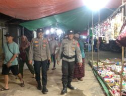 Antisipasi 3C, Polsek Hanau Patroli dan sambangi pasar malam