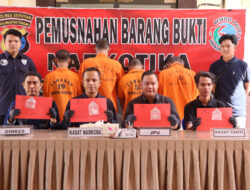 Polres Seruyan Musnahkan Barang Bukti Narkotika Jenis Sabu dari Tiga Kasus Berbeda