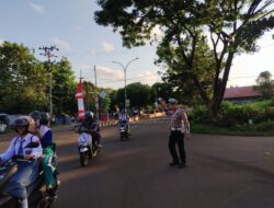 Satlantas Polres Seruyan Gelar Apel Pagi dan Pengaturan Lalu Lintas di Titik Rawan