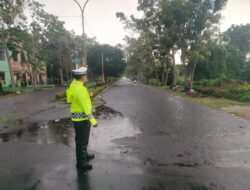 Satlantas Polres Seruyan Gelar Apel Pagi dan Pengaturan Arus Lalu Lintas