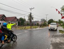 Satlantas Polres Seruyan Gelar Apel Pagi dan Pengaturan Arus Lalu Lintas