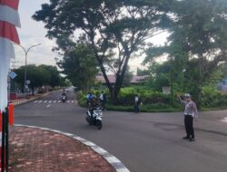 Satlantas Polres Seruyan Gelar Apel Pagi dan Pengaturan Arus Lalu Lintas