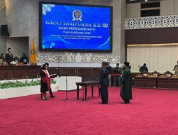 DPRD Kalteng Lengkap, Junaidi Dilantik Jadi Wakil Ketua III