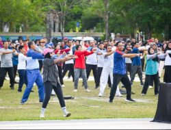 Lewat Senam Pagi, Plt. Sekda Kalteng Ingatkan ASN Jadi Pelayan Publik yang Tulus