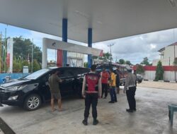 Anggota Polres Seruyan Melakukan Patroli Dan Pengecekan Di SPBU Mencegah Terjadinya Penimbunan BBM