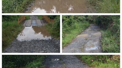 Jalan Kabupaten di Desa Sei Baru Tewu Rusak Parah dan Kerap Terendam, Warga Minta Segera Diaspal