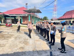 Satlantas Polres Seruyan Gelar Apel Satker, Tekankan Larangan Judi Online