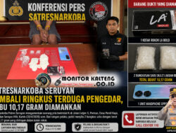 Satresnarkoba Seruyan Kembali Ringkus Terduga Pengedar, Sabu 10,17 Gram Diamankan