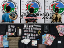 Hanau Darurat Narkoba, Polres Seruyan Ringkus Tiga Pengedar dan Amankan 24 Paket Sabu dan uang Rp6,4 juta