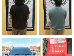 Digerebek Saat Beraksi, Dua Terduga Pengedar Sabu di Bangkal Dibekuk, 18 Paket Narkotika Dan Satu  buah Mobil Disita