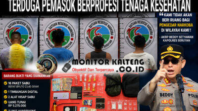SATRESNARKOBA POLRES SERUYAN BONGKAR DUGAAN JARINGAN SABU , TERDUGA PEMASOK BERPROFESI TENAGA KESEHATAN