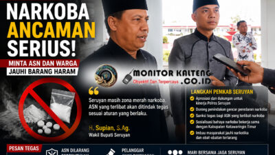 Narkoba Jadi Ancaman Serius, Wabup Seruyan Minta ASN dan Warga Jauhi Barang Haram