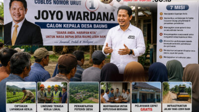 Calon Kades Joyo Wardana No urut l Tawarkan Tujuh Program Prioritas untuk Desa Baung