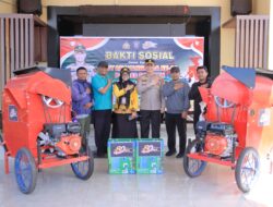 HUT BHAYANGKARA KE-80, KAPOLRES SERUYAN SERAHKAN ALSINTAN KEPADA PETANI JAGUNG BINAAN POLRI