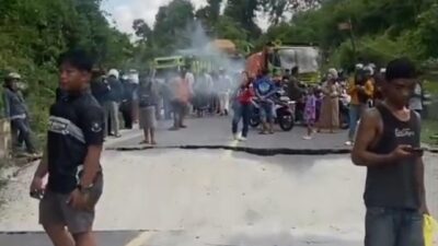 Box Culvert Penghubung Kereng Pangi–Kasongan KM 11 Trans Kalimantan Runtuh, Arus Lalu Lintas Lumpuh