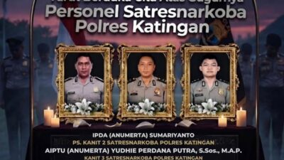Tiga Personel Polri Gugur Saat Bertugas Ungkap Kasus Narkoba di Katingan, Dianugerahi Kenaikan Pangkat Luar Biasa Anumerta