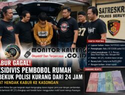 KABUR GAGAL! Residivis Pembobol Rumah Dibekuk Polisi Kurang dari 24 Jam Saat Hendak Kabur ke Kasongan