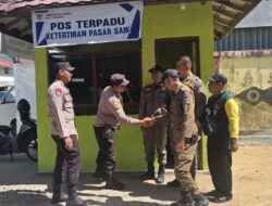 PATROLI POLSEK SERUYAN HILIR PASTIKAN AKTIVITAS MASYARAKAT DI PASAR SAIK BERLANGSUNG AMAN