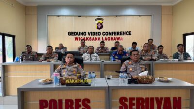 POLRES SERUYAN IKUTI ZOOM MEETING ARAHAN WAKAPOLRI TERKAIT PENANGANAN KARHUTLA DAN EL NINO