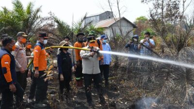 Turun ke Lapangan, Wagub Kalteng Pantau Langsung Pemadaman Karhutla