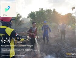 TEMUKAN TITIK API DI UNTUNG SUROPATI, TIM GABUNGAN LANGSUNG TURUN LAKUKAN PEMADAMAN