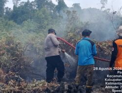 TIGA TITIK API TERDETEKSI DI PARING RAYA, TIM GABUNGAN BERGERAK PADAMKAN KARHUTLA