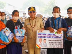 Gubernur Agustiar Salurkan Bantuan untuk Warga Terdampak Karhutla di Kalampangan