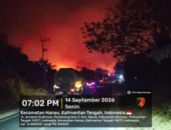 ASAP GANGGU JARAK PANDANG DI PEMBUANG HULU II, SATGAS KARHUTLA HANAU BERGERAK PADAMKAN API