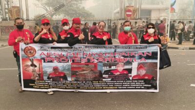 Pasukan Merah TBBR se-Kalteng Gelar Aksi Damai, Agusta Rachman Tegaskan Perjuangkan Kepentingan Masyarakat