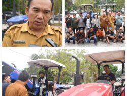 Kepala Dinas Pertanian Pulang Pisau Tata Ali Sumitra Terima Bantuan Alsintan dari Anggota DPR RI Andina Thresia Narang