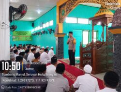 JUMAT KELILING DI MASJID MUJAHIDIN, POLSEK SERUYAN HULU PERERAT SILATURAHMI DAN JAGA KAMTIBMAS